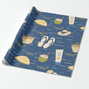 Zomerstrand Essentials Patroon (3) Cadeaupapier