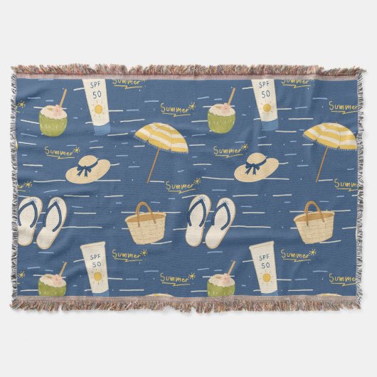 Zomerstrand Essentials Patroon (3) Deken (Voorkant)
