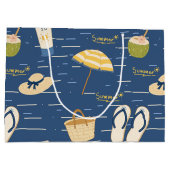 Zomerstrand Essentials Patroon (3) Groot Cadeauzakje (Achterkant)