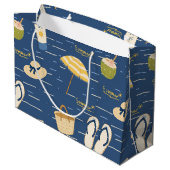 Zomerstrand Essentials Patroon (3) Groot Cadeauzakje (Achterkant Gekanteld)