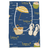 Zomerstrand Essentials Patroon (3) Medium Cadeauzakje (Voorkant)