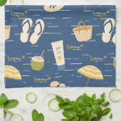 Zomerstrand Essentials Patroon (3) Theedoek (Gevouwen)