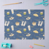 Zomerstrand Essentials Patroon (3) Tissuepapier (Craft)