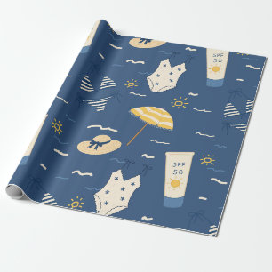 Zomerstrand Essentials Patroon (4) Cadeaupapier