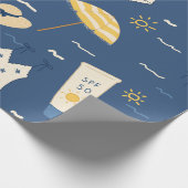 Zomerstrand Essentials Patroon (4) Cadeaupapier (Hoek)