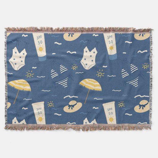 Zomerstrand Essentials Patroon (4) Deken (Voorkant)