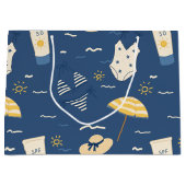 Zomerstrand Essentials Patroon (4) Groot Cadeauzakje (Voorkant)