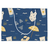 Zomerstrand Essentials Patroon (4) Groot Cadeauzakje (Achterkant)