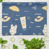 Zomerstrand Essentials Patroon (4) Theedoek (Gevouwen)