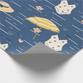 Zomerstrand Essentials Patroon (5) Cadeaupapier (Hoek)