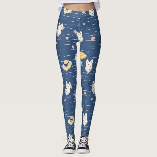 Zomerstrand Essentials Patroon (5) Leggings (Voorkant)