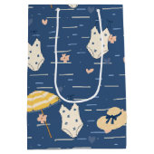 Zomerstrand Essentials Patroon (5) Medium Cadeauzakje (Achterkant)