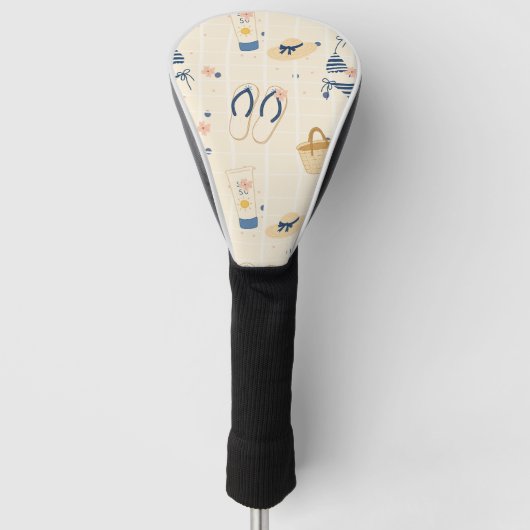 Zomerstrand Essentials Patroon (8) Golfheadcover (Voorkant)