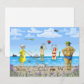 Zomerstrand Feestdagenkaart (Voorkant / Achterkant)