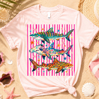 Zomerstrand Haaienweek Liefhebber T-shirt Oceaan H
