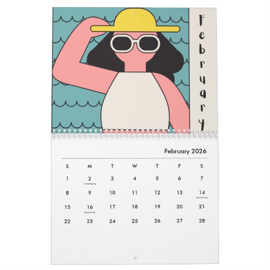 Zomerstrand kalender (Feb 2026)