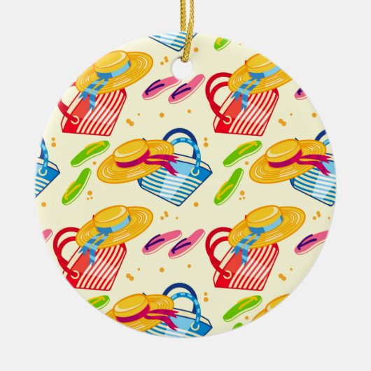 Zomerstrand Keramisch Ornament (Voorkant)