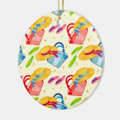 Zomerstrand Keramisch Ornament (Links)
