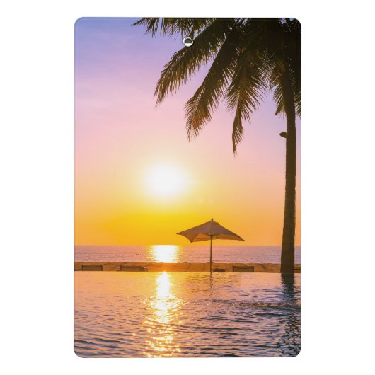 Zomerstrand met Zee Mini Klembord (Achterkant)