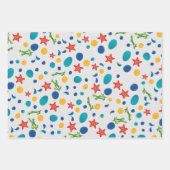 Zomerstrand met zeesterren, schelpen en steentjes inpakpapier vel (Voorkant 2)