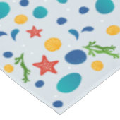 Zomerstrand met zeesterren, schelpen en steentjes tafelkleed (Gekanteld)