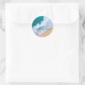 Zomerstrand Moderne minimalistische oceaan Sticker (Tas)