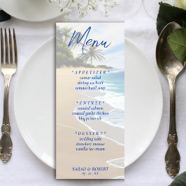 Zomerstrand Oceaan Resort Trouwreceptie Menu