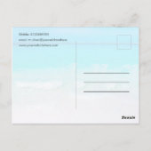 Zomerstrand Oceaan Scène Blauw Bedankt    Briefkaart (Achterkant)