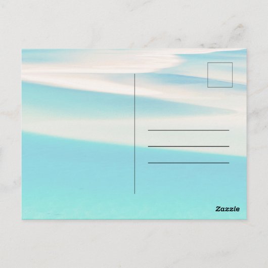 Zomerstrand Oceaan Zicht Blauw Dank Je   Briefkaart (Achterkant)