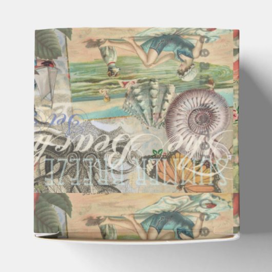 Zomerstrand octopus antiek zeilen bedankdoosjes (Bovenkant)