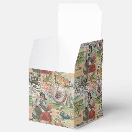 Zomerstrand octopus antiek zeilen bedankdoosjes (Geopend)