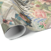 Zomerstrand  octopus antiek zeilen cadeaupapier (Rol Hoek)