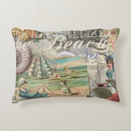 Zomerstrand  octopus antiek zeilen decoratief kussen