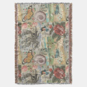 Zomerstrand  octopus antiek zeilen deken (Voorkant Verticaal)