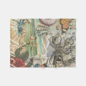 Zomerstrand  octopus antiek zeilen fleece deken (Voorkant (Horizontaal))