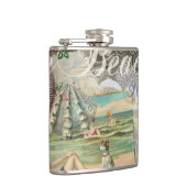 Zomerstrand  octopus antiek zeilen heupfles (Rechts)