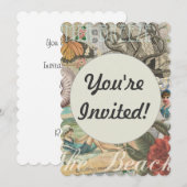 Zomerstrand  octopus antiek zeilen kaart (Voorkant / Achterkant)