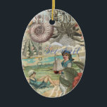 Zomerstrand  octopus antiek zeilen keramisch ornament<br><div class="desc">Dit zomerstrandretro afbeelding omvat veel antiek zomer Victoriana,  uit oude briefkaarten en antiek boeken. Deze zomer op het strand shows mooie Victoriaans zwemschoonheden,  zeeschelpen,  een octopus,  een zweefjongen,  en zijn versierd met ouderwetse rozen.</div>