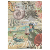 Zomerstrand  octopus antiek zeilen klembord (Achterkant)