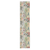 Zomerstrand octopus antiek zeilen korte tafelloper (Voorkant)