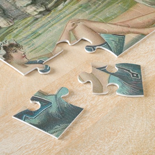 Zomerstrand octopus antiek zeilen legpuzzel (Zijkant)