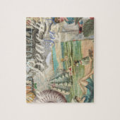 Zomerstrand  octopus antiek zeilen legpuzzel (Verticaal)