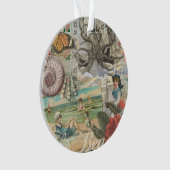 Zomerstrand  octopus antiek zeilen ornament (voorkant)