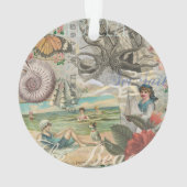 Zomerstrand  octopus antiek zeilen ornament (achterkant)