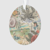 Zomerstrand  octopus antiek zeilen ornament (voorkant)