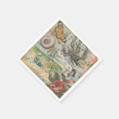 Zomerstrand  octopus antiek zeilen servetten (Hoek)