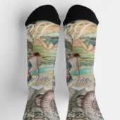 Zomerstrand octopus antiek zeilen sokken (Top)