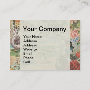 Zomerstrand  octopus antiek zeilen visitekaartje