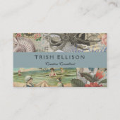 Zomerstrand octopus antiek zeilen visitekaartje (Voorkant)