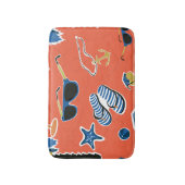 Zomerstrand: Ontspannend naadloos patroon. Badmat (Voorkant Verticaal)